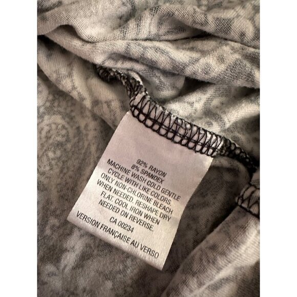 Style & Co Soft midi dress black and tan pattern floral size PXL - Picture 6 of 6